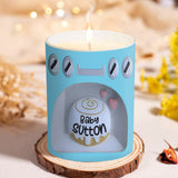 Smells Like You've Got A Bun In The Oven - Pregnancy gift for wife - Personalized Candle With Wooden Lid