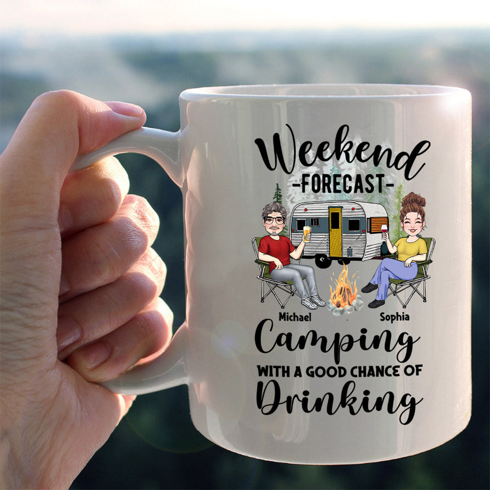 Weekend Forecast - Personalized Camping Mug