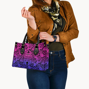 This Bag Contains My Face - Personalized Skull Leather Handbag