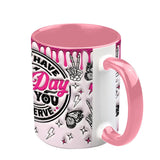 Have The Day You Deserve - Personalized Skull Accent Mug