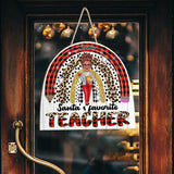 Santa's Favorite Teacher - Personalized Teacher Wood Sign