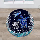 Salty Soul - Personalized Turtle Shaped Doormat