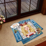Just A Girl Who Loves Books - Personalized Book Shaped Doormat
