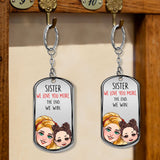 Dad I Love You More - Gift for dad, grandma, grandpa, mom, uncle, aunt - Personalized Stainless Steel Keychain