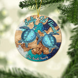 Salty Lil' Beach - Personalized Turtle Ornament