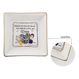Whenever You Touch This Heart - Gift for mom, grandma, grandpa, daughter, son, granddaughter, grandson, wife, husband, dad, aunt, uncle, sister, brother - Personalized Jewelry Dish