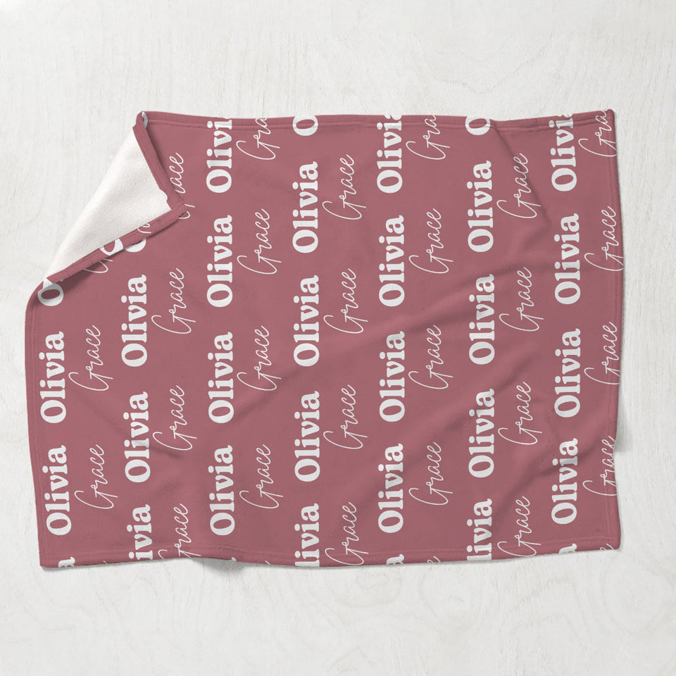 Custom Name Pattern - Personalized Grandma Blanket