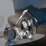 Custom Photo - Personalized Bestie Laser Engraving 3D Iceberg Shaped Crystal Lamp