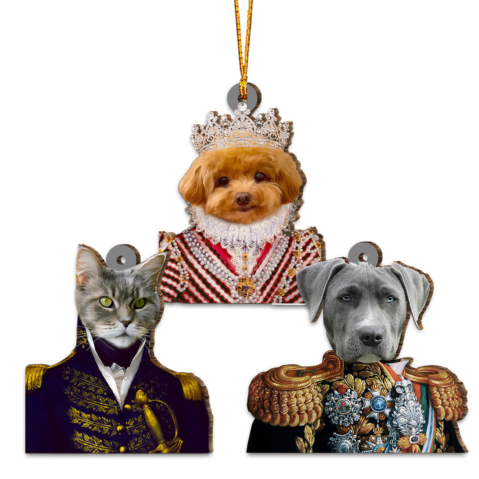 Custom Royal Portrait Renaissance Style - Personalized Dog Ornament