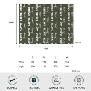 Custom Name Pattern - Personalized Kid Blanket