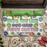 Hope You Like Dog Cat Hair Kitty Puppy Glitter - Personalized Dog Doormat