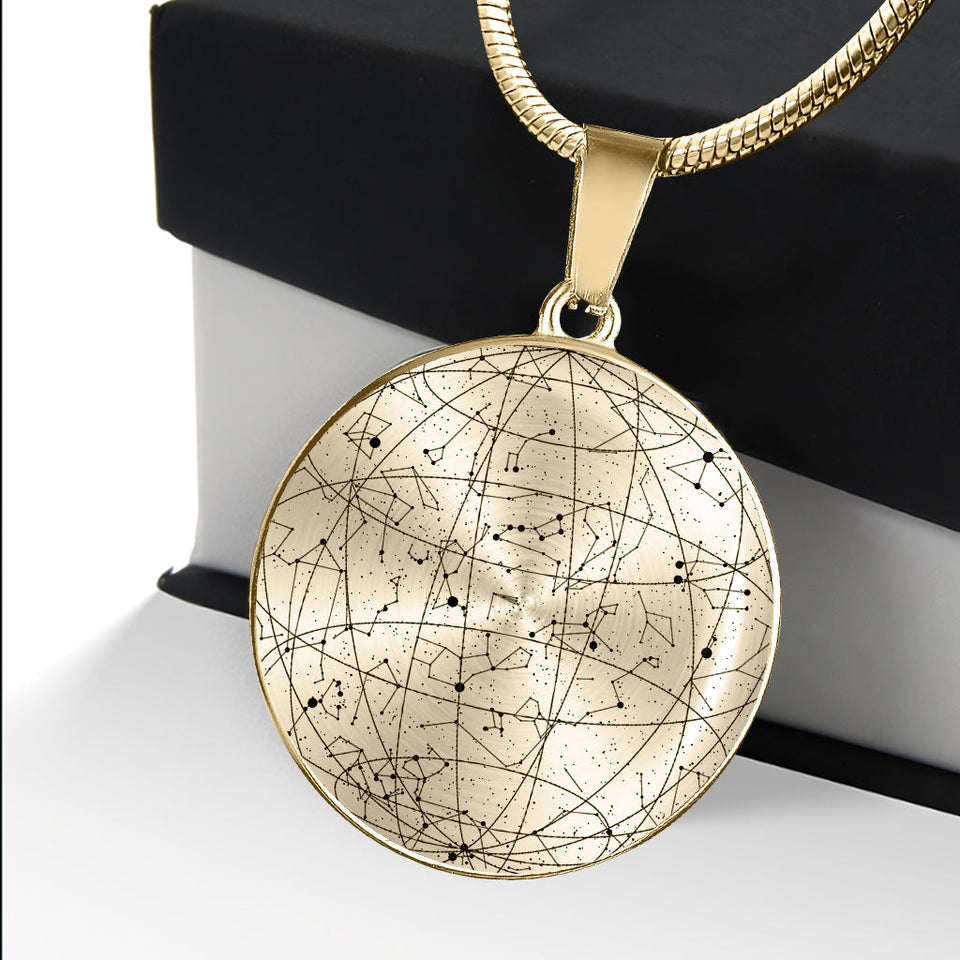 The Night You Were Born - Personalized Son Round Pendant Necklace