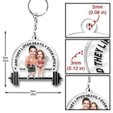 They Lifted Heavily Ever After - Personalized Fitness Keychain