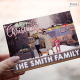 Merry Christmas Photo Custom - Personalized QR Greeting Card