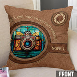 Just A Girl Who Loves Photography - Personalized Photography Throw Pillow