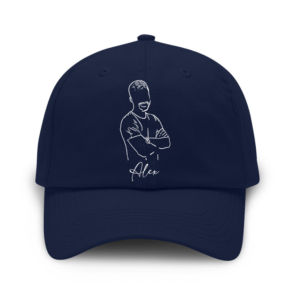 Custom Photo - Personalized Grandson Embroidered Classic Cap