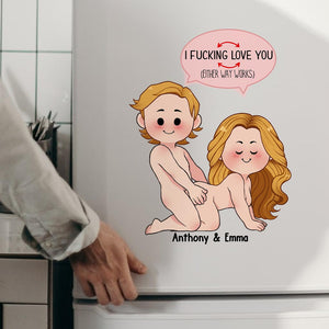 I Love You - Personalized Couple Decal Die Cut