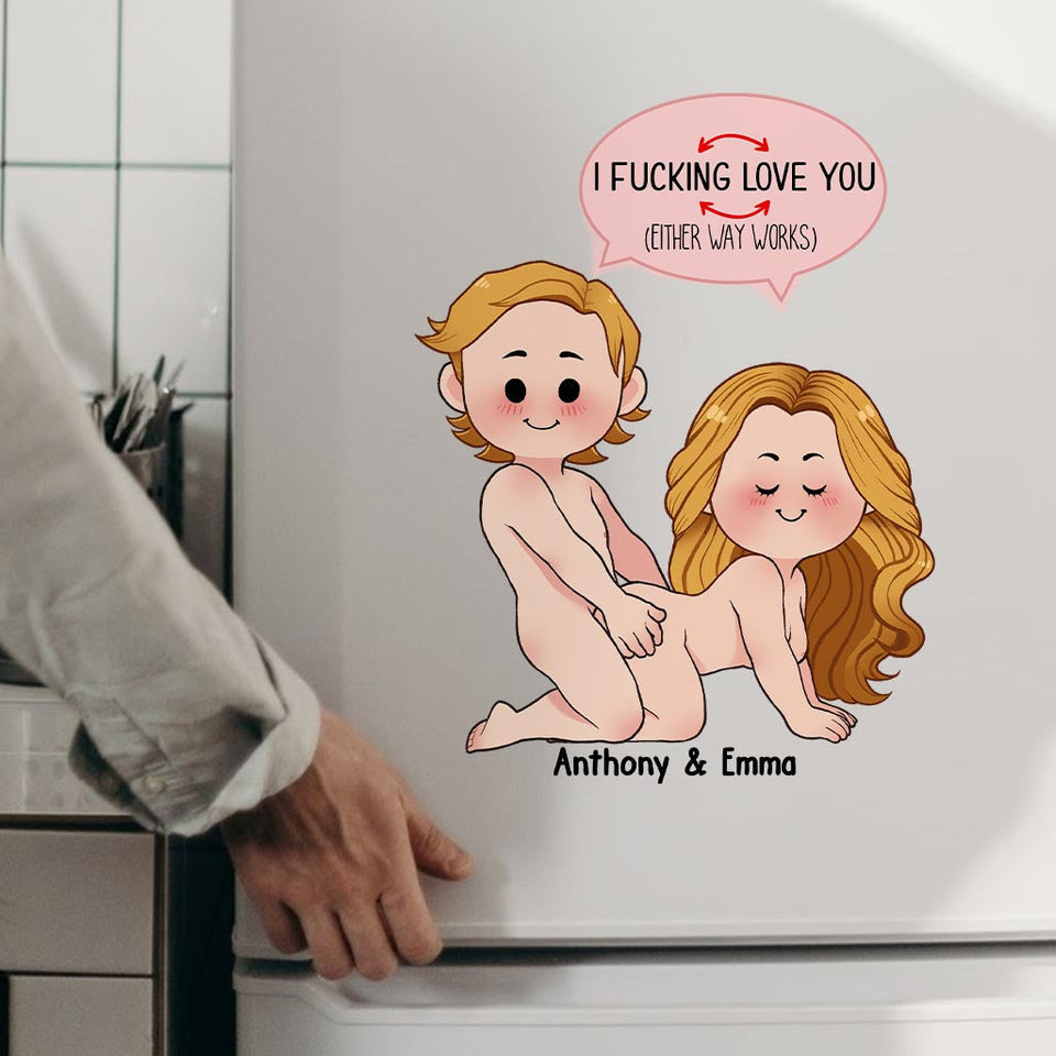 I Love You - Personalized Couple Decal Die Cut