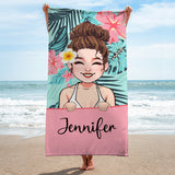 Beach Lover - Personalized Sea Lover Beach Towel