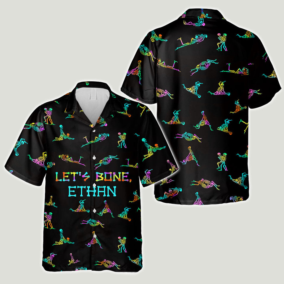 Let's Bone - Personalized Skull Hawaiian Shirt