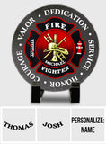 Honor Firefighter - Firefighter gift for him, father, husband, son - Personalized Round Shaped Stone