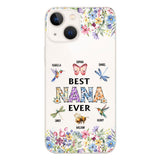 Best Mom Nana Ever - Personalized Grandma Clear Phone Case