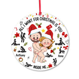 All I Want For Christmas - Personalized Couple Ornament