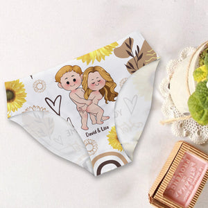You're My Sunshine And My Rain - Personalized Couple Women Briefs