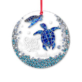 Salty Soul - Personalized Turtle Transparent Ornament