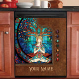 Namaste Green - Personalized Yoga Dishwasher Cover