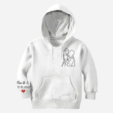 Custom Line Drawing Portraits - Personalized Husband And Wife All Over Shirt