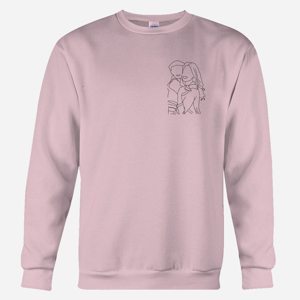 Custom Line Art - Personalized Kid Embroidered Sweater