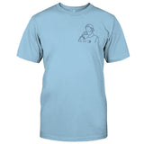 Custom Line Art - Personalized Step Dad Embroidered T-shirt
