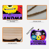 Grandma Of Little Monsters - Personalized Grandma Wood Sign