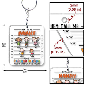 Partner In Crime - Gift for grandpa, grandma, mom, dad, uncle, aunt, brother, sister - Personalized Keychain