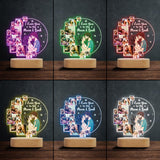 I Love You To The Moon & Back - Personalized Couple Shaped Plaque Light Base