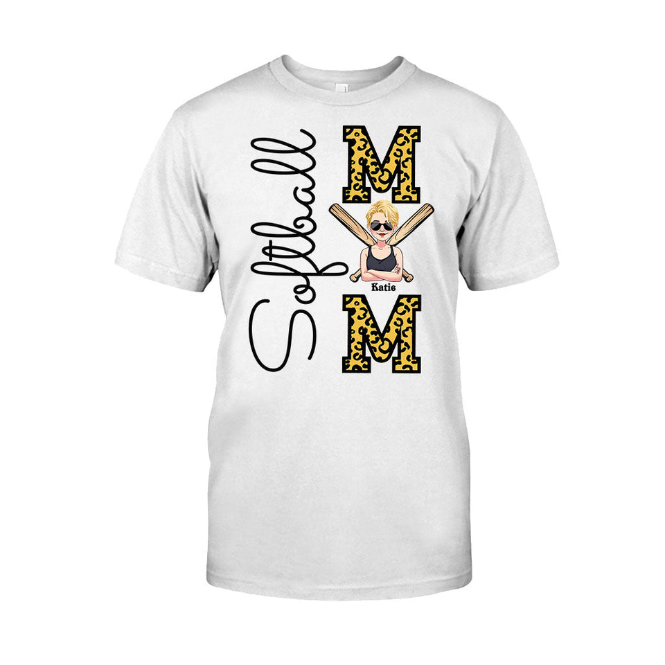 Softball Mom - Personalized Softball T-shirt and Hoodie