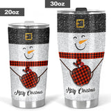 Merry Christmas Faux Glitter Print Teacher Tumbler 0622