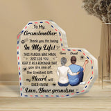 To My Grandmother - Gift for mom, grandma, aunt - Personalized Custom Shaped Acrylic Plaque