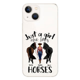 Just A Girl Who Loves Horses - Personalized Horse Clear Phone Case