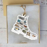 Hiking Boots Items - Personalized Hiking 3 Layered Shaker Ornament
