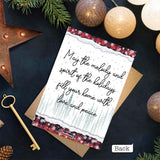 Merry Christmas Snowman - Personalized Family Greeting Card