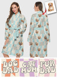Wavy Check Funny Pet - Gift for dog lovers, dog lover, cat lover - Personalized Pajama Kimono Robe