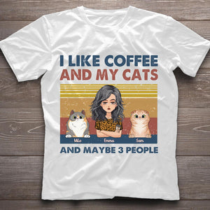 I Like Coffee And My Dog - Dog gift for cat lover - Personalized T-shirt And Hoodie