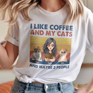 I Like Coffee And My Dog - Dog gift for cat lover - Personalized T-shirt And Hoodie