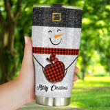 Merry Christmas Faux Glitter Print Teacher Tumbler 0622
