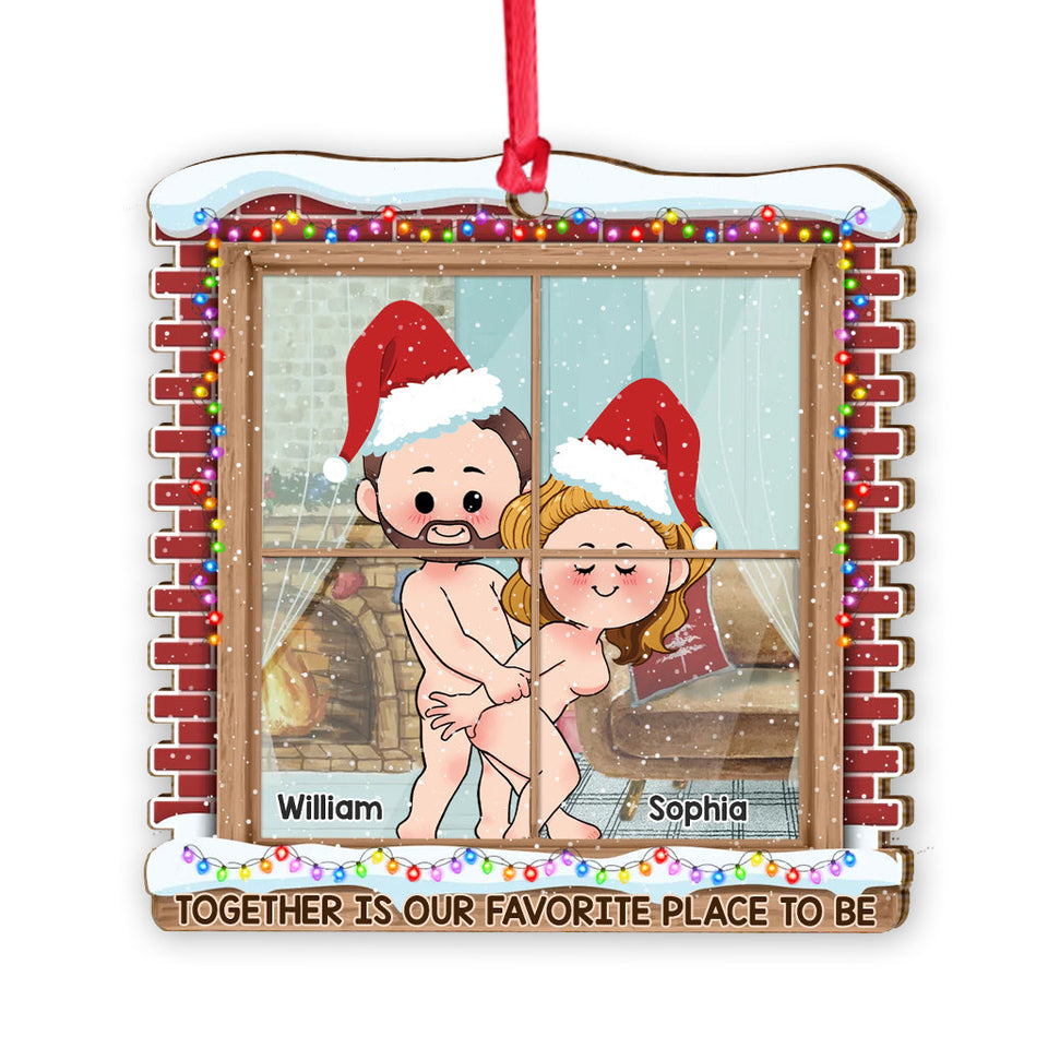 Together Is Our Favorite Place - Personalized Couple Ornament