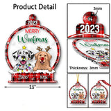 Merry Christmas - Personalized Cat Transparent Ornament