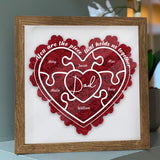 Mom You Are The Piece - Gift for mom, grandma, aunt, aunt, dad - Personalized Flower Shadow Box