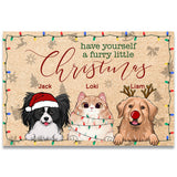 Have Yourself a Furry Little Christmas - Personalized Dog Doormat